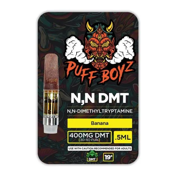 Puff Boyz NN DMT .5ML (400MG) Cartridge – Banana Puff Boyz NN DMT .5ML (400MG) Cartridge – Banana